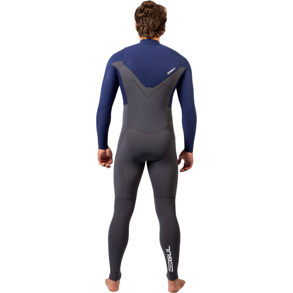 2026 GUL Da Uomo Yulex Flexor 3/2mm Chest Zip Muta FX1219-GRBL - Grey / Blue